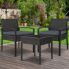 Gardeon 3-piece Outdoor Set - Black