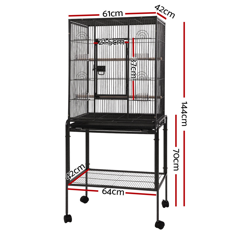 Bird Cage Pet Cages Aviary 144CM Large Travel Stand Budgie Parrot Toys