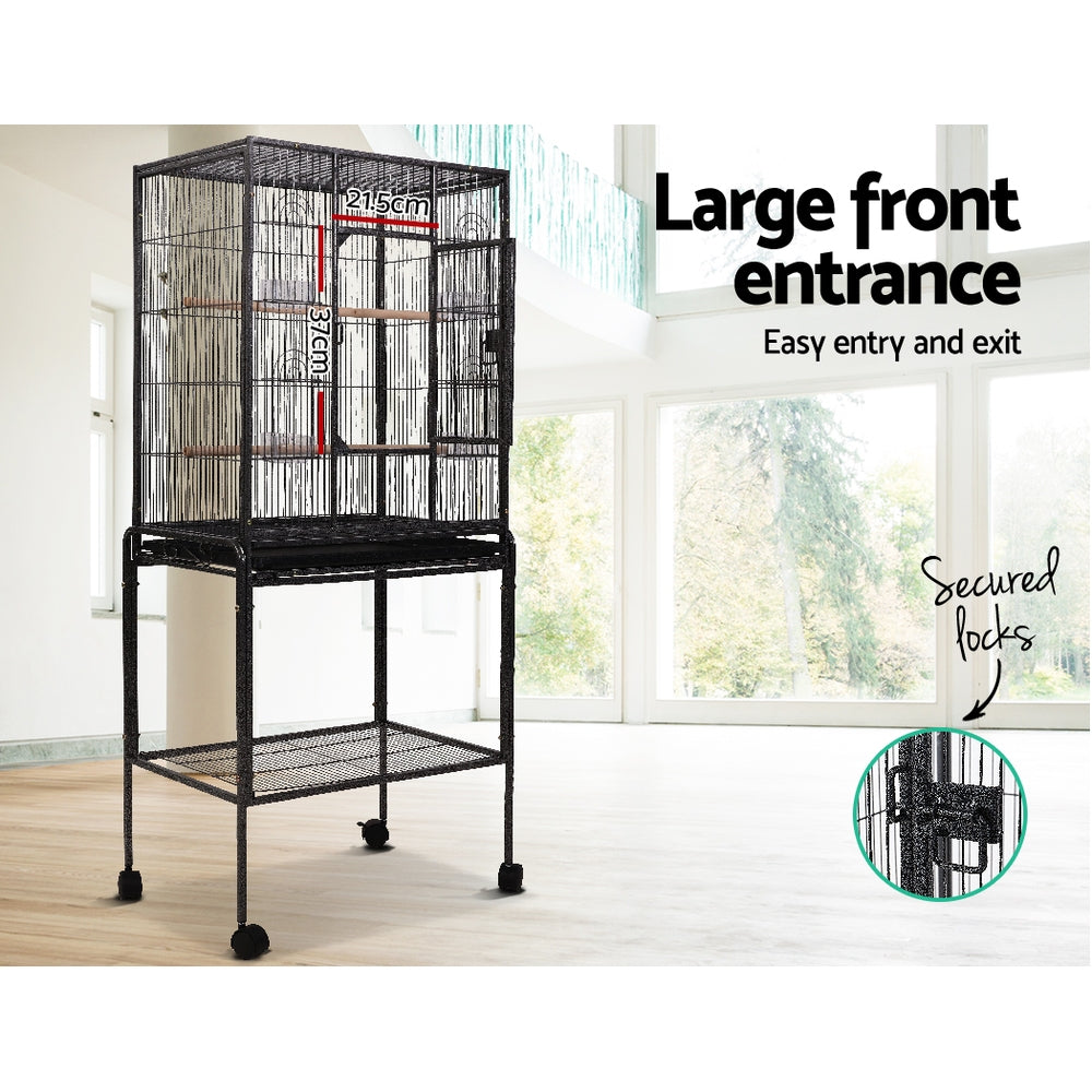 Bird Cage Pet Cages Aviary 144CM Large Travel Stand Budgie Parrot Toys