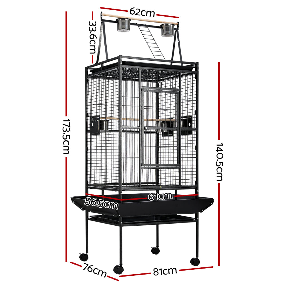 Bird Cage Pet Cages Aviary 173CM Large Travel Stand Budgie Parrot Toys