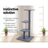 Cat Tree 124cm Trees Scratching Post Scratcher Tower Condo House Furni