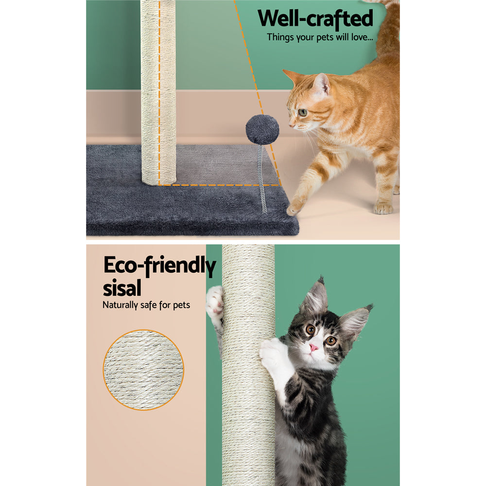 Cat Tree Scratching Post Scratcher Tower Condo House Hanging toys Grey 105cm