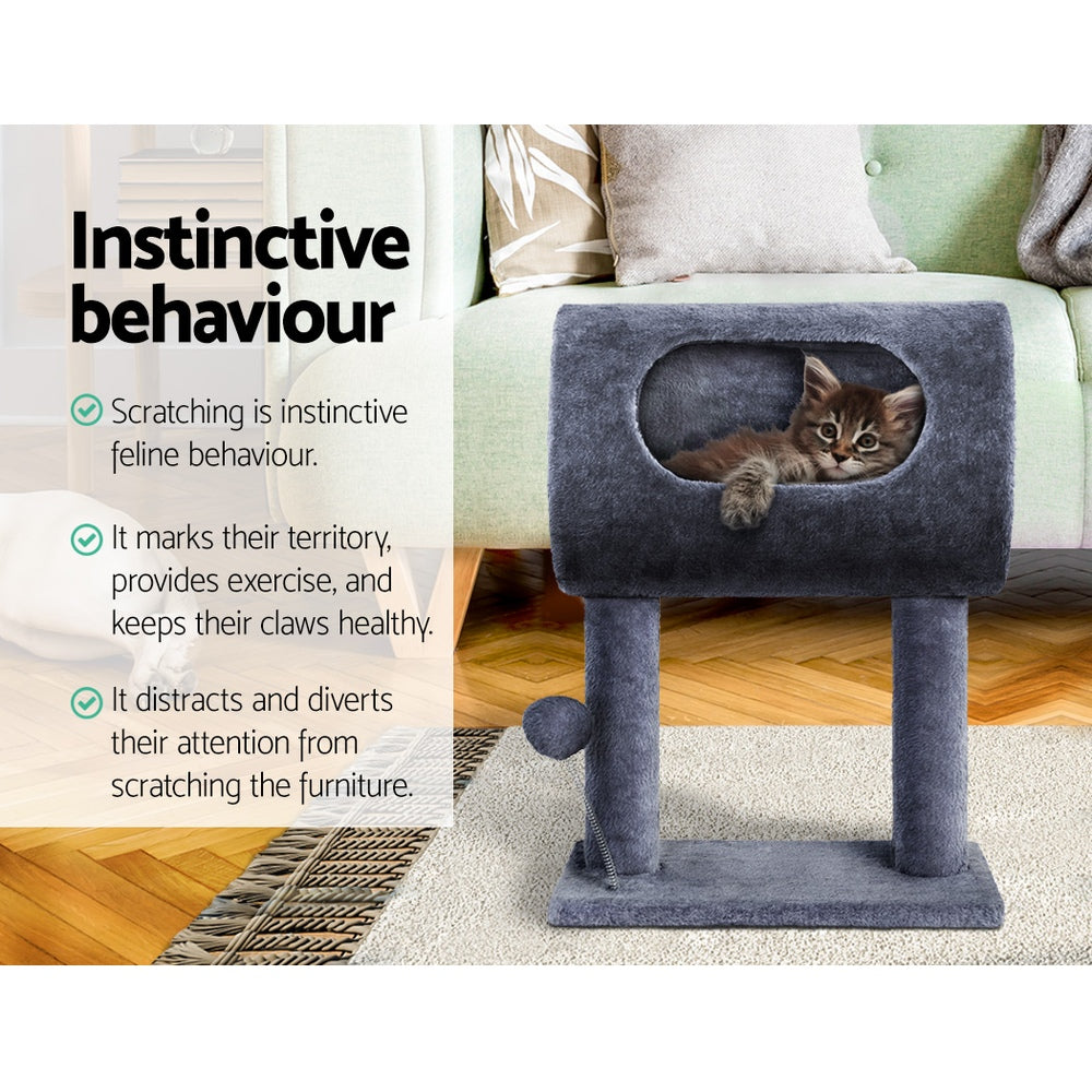 Cat Tree Scratching Post Scratcher Tower Condo House Grey 53cm