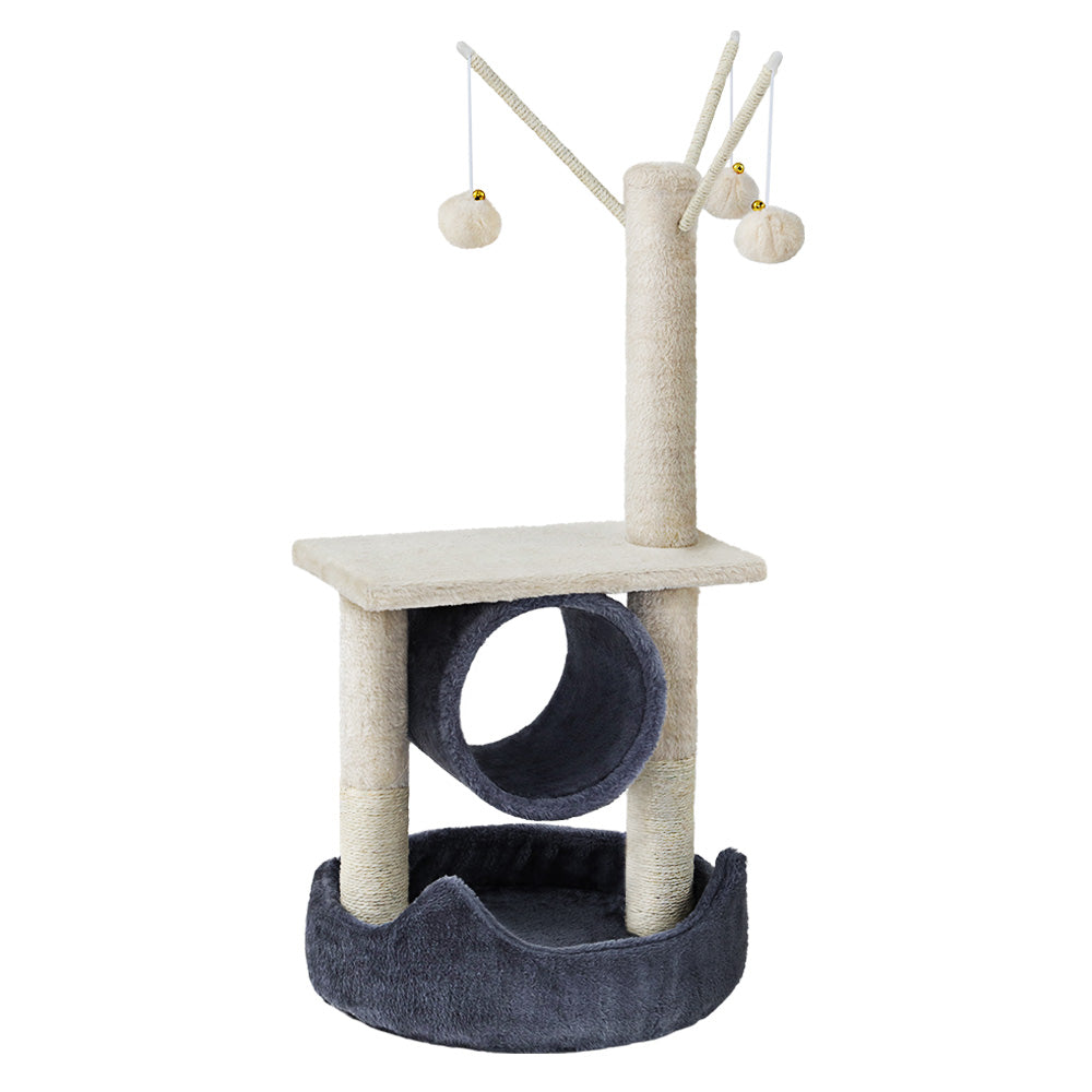 Cat Tree Scratching Post 76cm Scratcher Tower Condo House Hanging toys