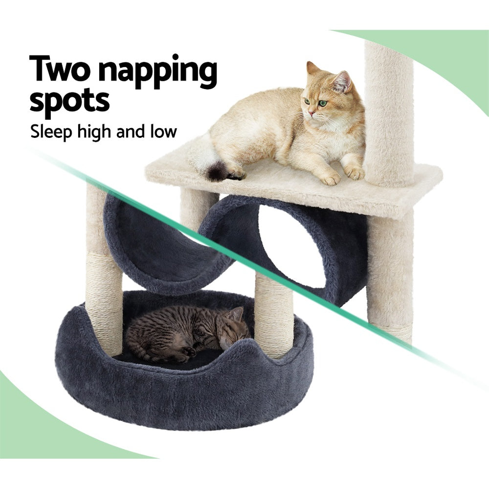 Cat Tree Scratching Post 76cm Scratcher Tower Condo House Hanging toys