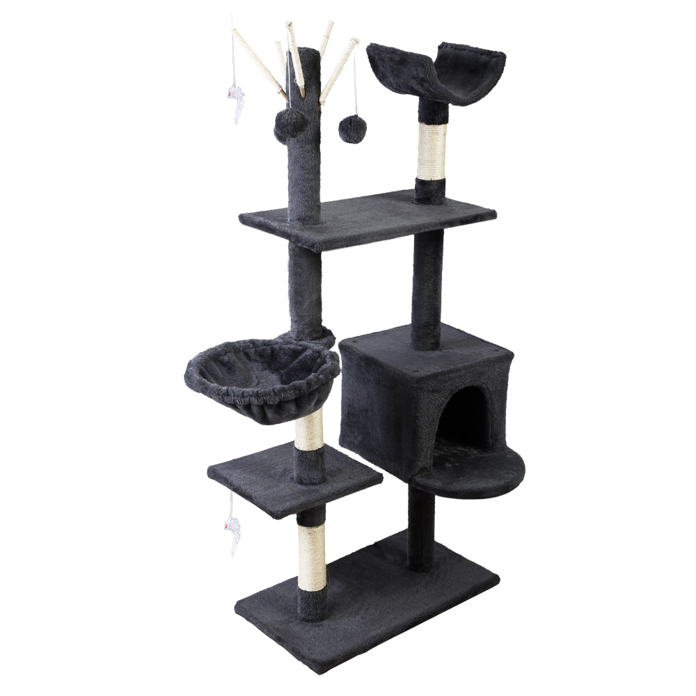 Cat Tree 140cm Trees Scratching Post Scratcher Tower Condo House Furni