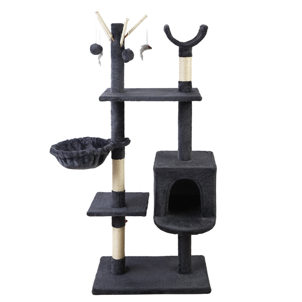 Cat Tree 140cm Trees Scratching Post Scratcher Tower Condo House Furni