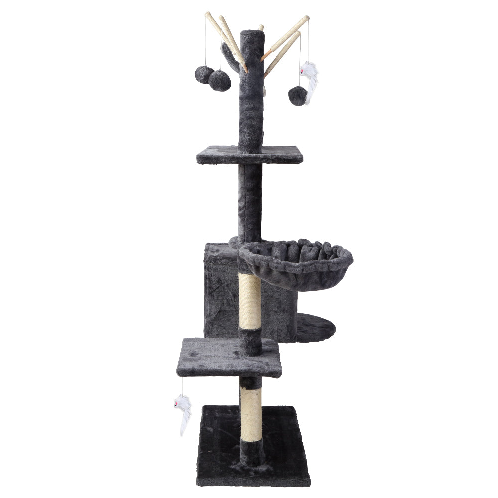 Cat Tree 140cm Trees Scratching Post Scratcher Tower Condo House Furni