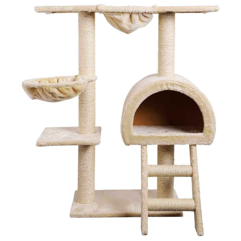 Cat Tree Trees Scratching Post Scratcher Condo Tower House Bed Beige 1