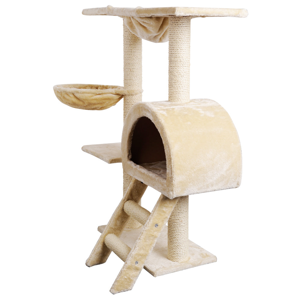 Cat Tree Trees Scratching Post Scratcher Condo Tower House Bed Beige 1