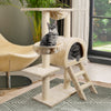 Cat Tree Trees Scratching Post Scratcher Condo Tower House Bed Beige 1