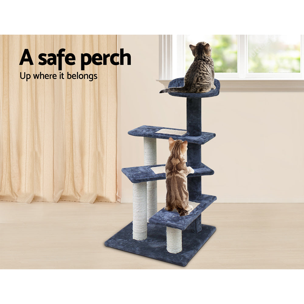 Cat Tree 100cm Trees Scratching Post Scratcher Tower Condo House Furni