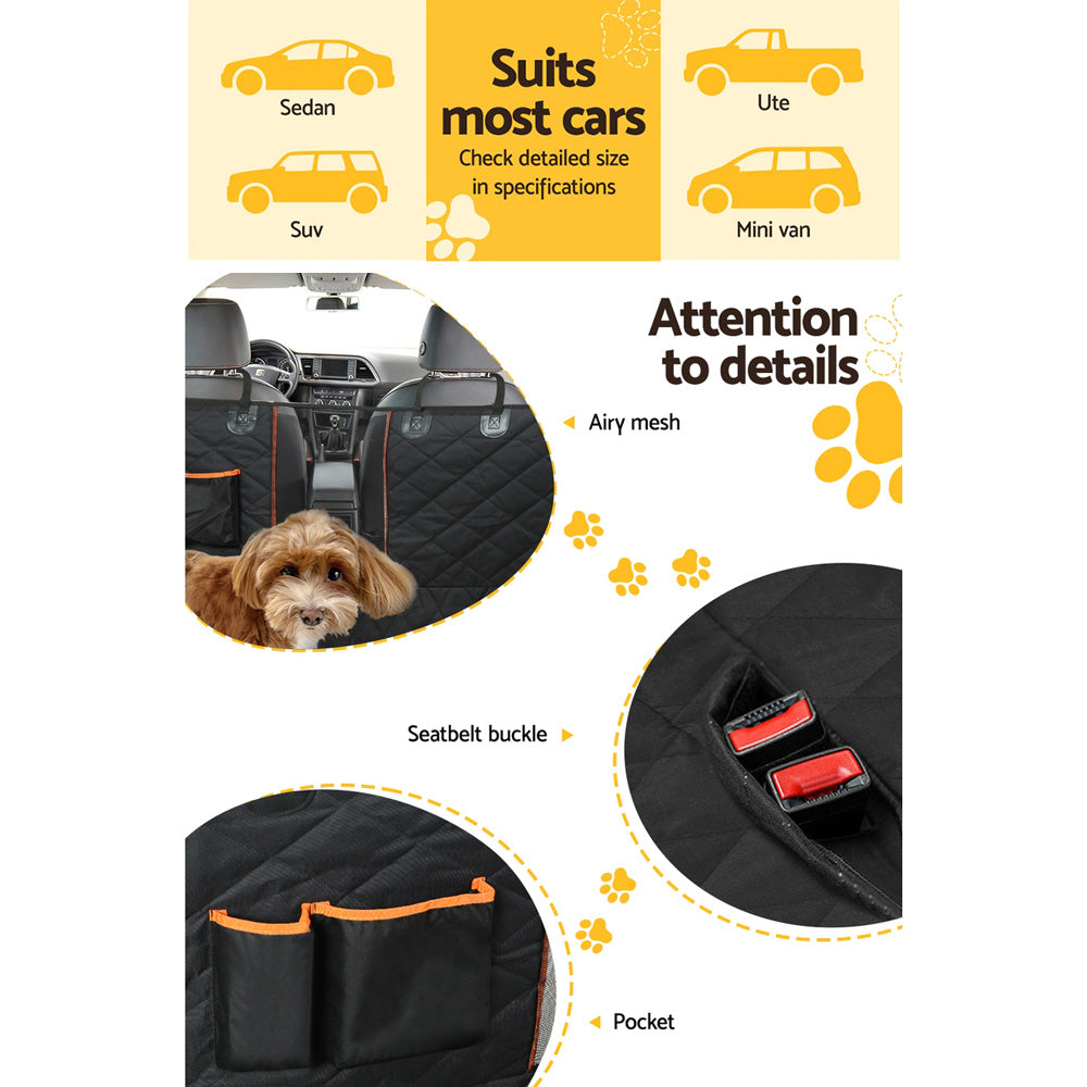 132cm X 140cm - Pet Car Seat Cover Dog Protector Hammock Back Waterproof Belt Non Slip Mat