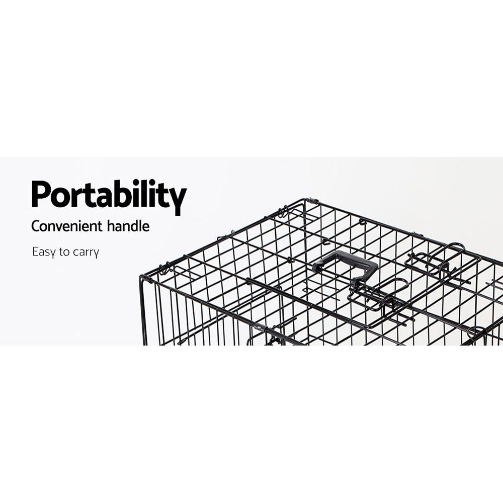 Dog Cage 24inch Pet Cage - Black