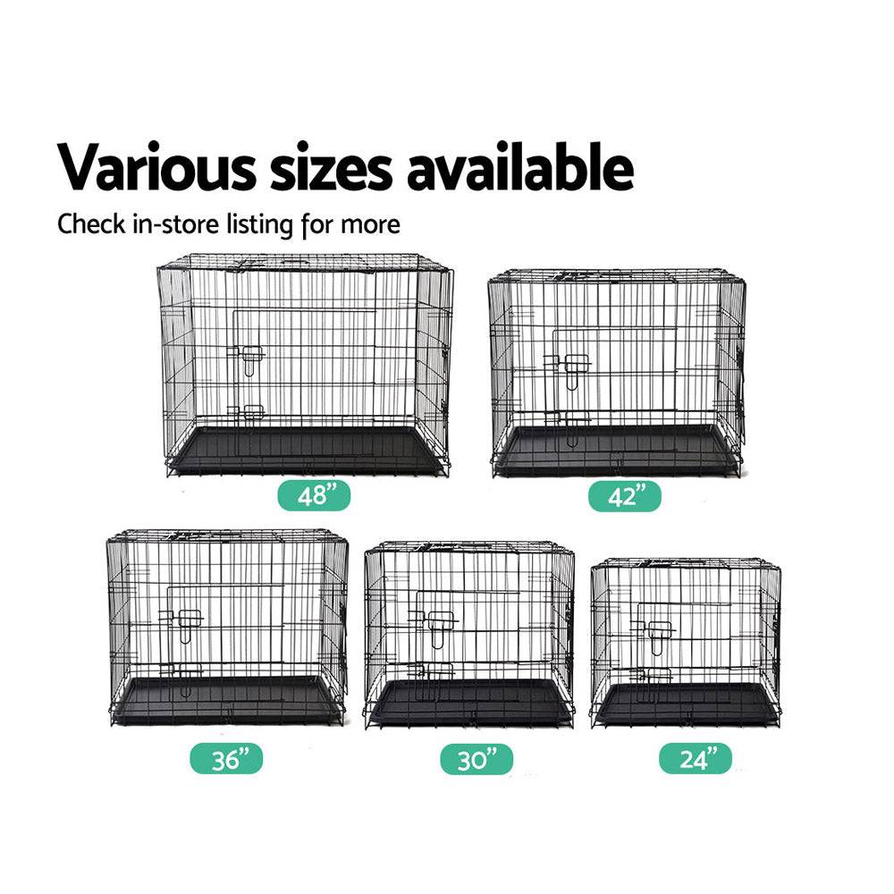 Dog Cage 24inch Pet Cage - Black