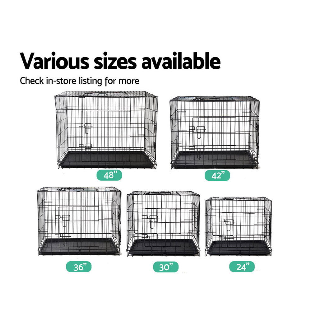 Dog Cage 36inch Pet Cage - Black