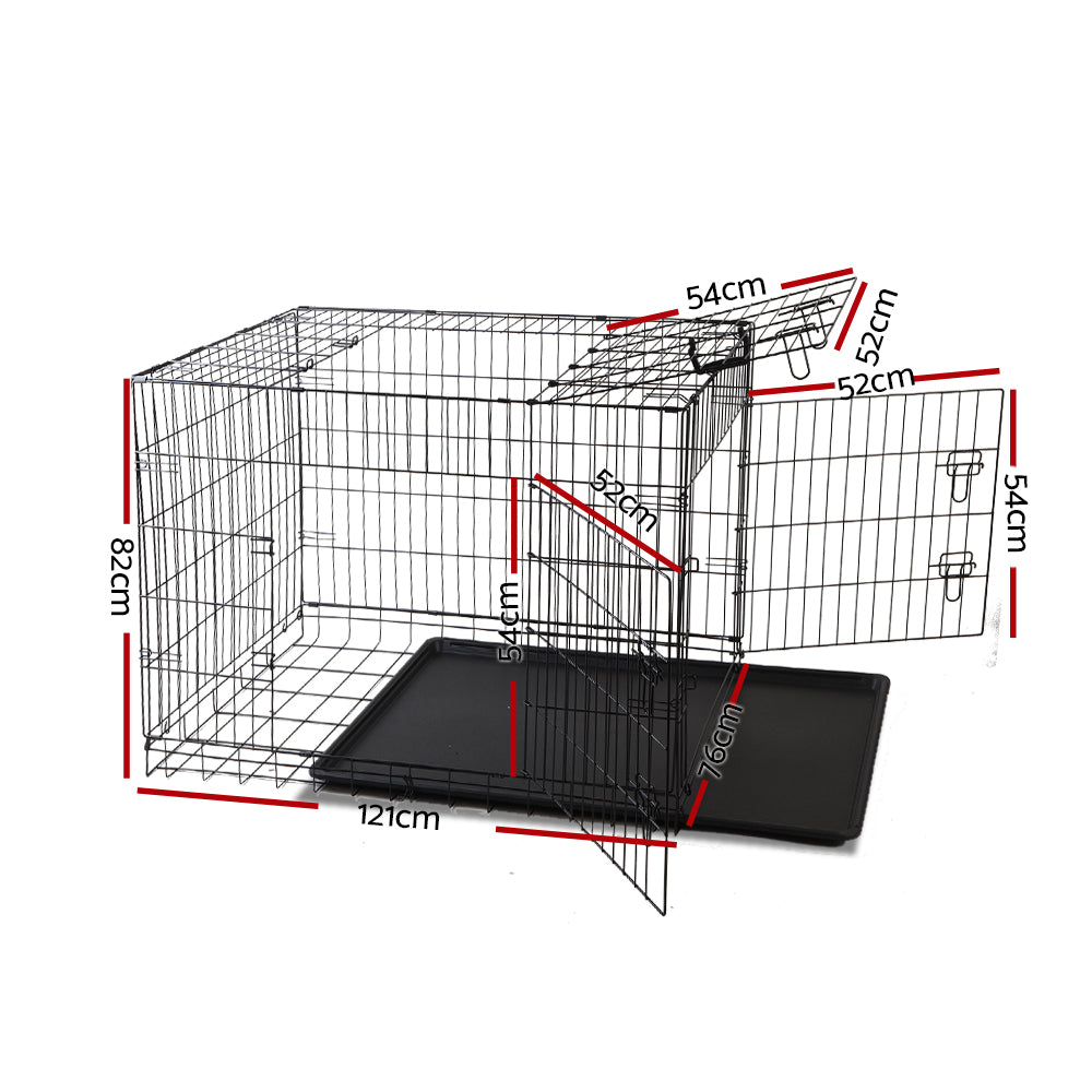 Dog Cage 48inch Pet Cage - Black