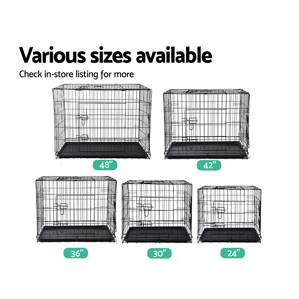 Dog Cage 48inch Pet Cage - Black