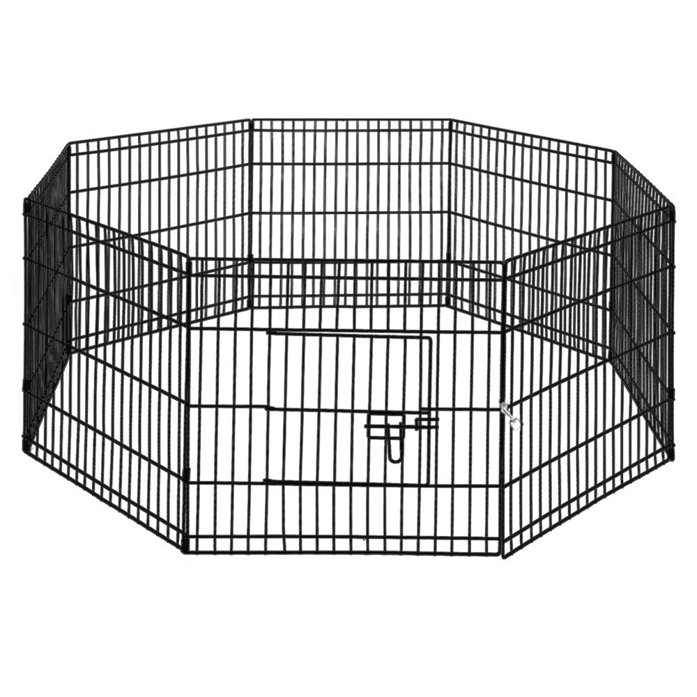 Pet Cage Dog Playpen 24" 8 Panel Puppy Exercise Cage Enclosure Fence