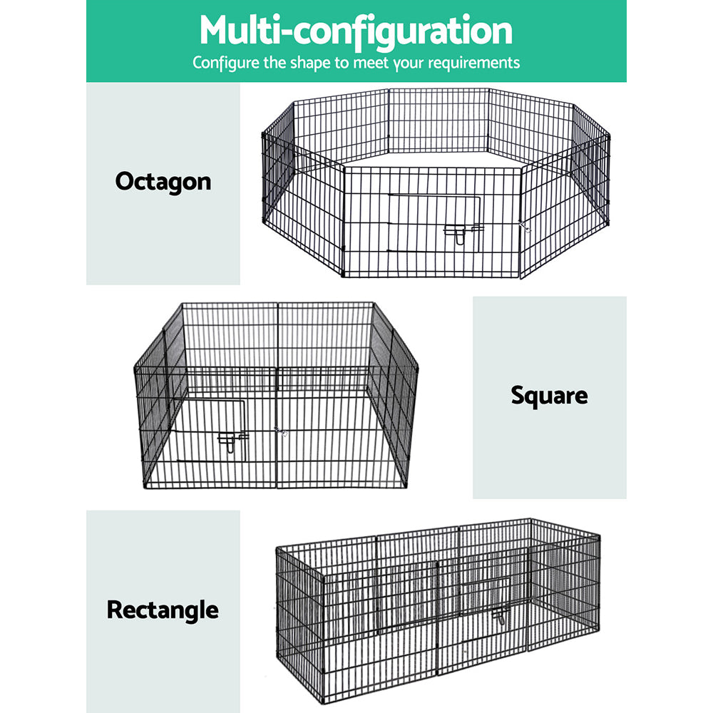 Pet Dog Playpen 2X24" 8 Panel Puppy Exercise Cage Enclosure Fence