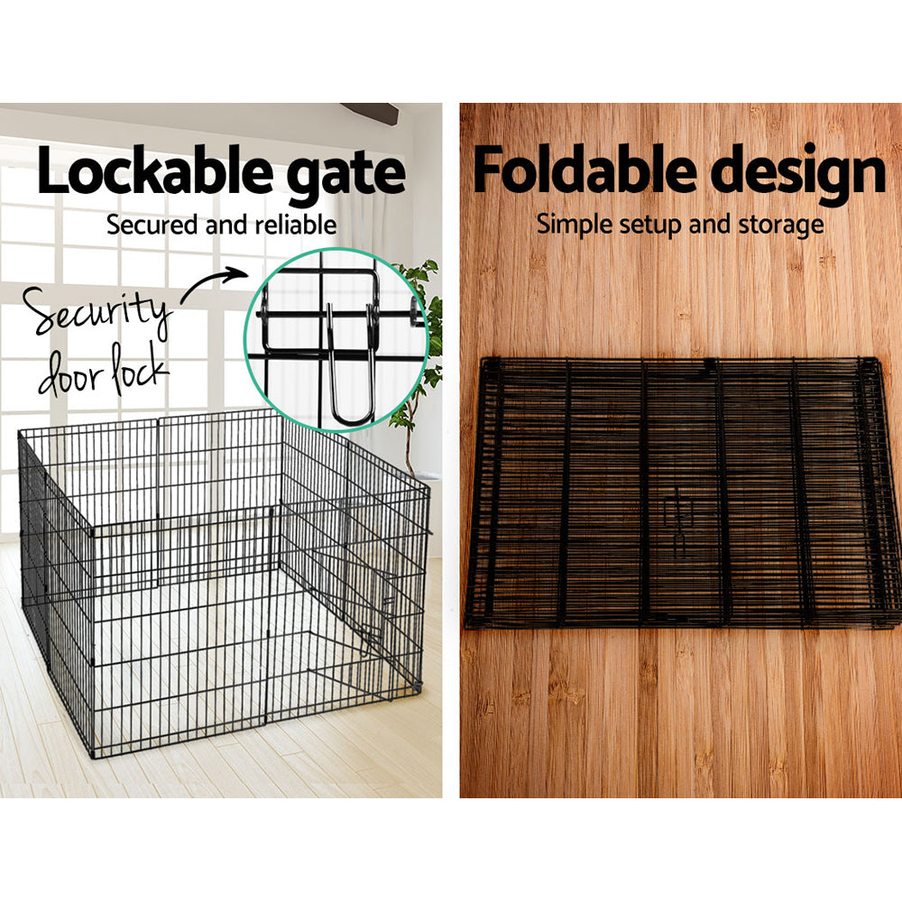 Pet Cage Playpen Dog Playpen 30" 8 Panel Puppy Exercise Cage Enclosure Fence