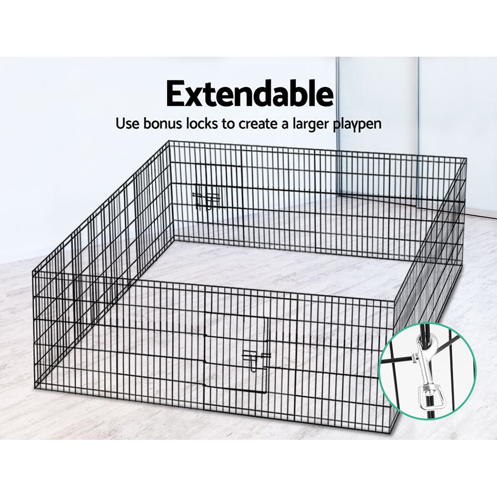 Pet Cage Playpen Dog Playpen 30" 8 Panel Puppy Exercise Cage Enclosure Fence