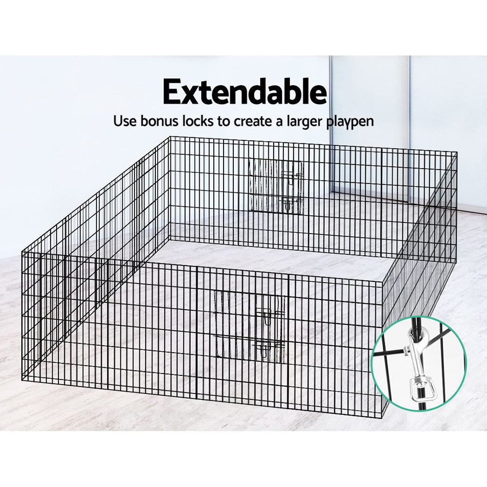 Pet Cage Dog Playpen 36" 8 Panel Puppy Exercise Cage Enclosure Fence