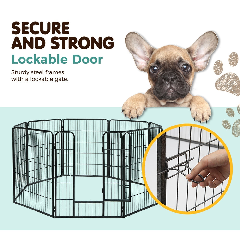 Pet Cage Playpen Dog Playpen 40" 8 Panel Puppy Enclosure Fence Cage