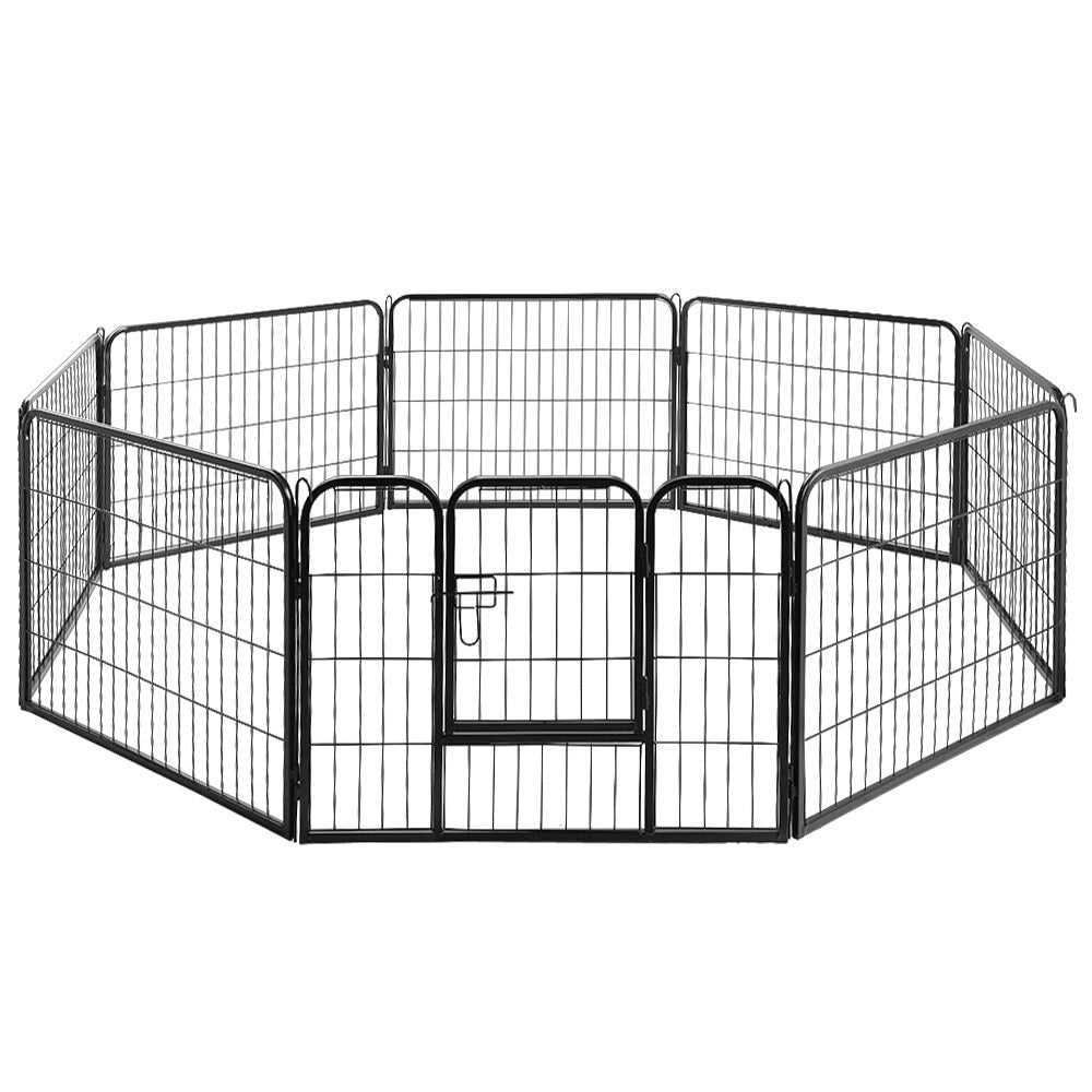 Pet Cage Dog Playpen Pet Playpen 8 Panel Puppy Exercise Cage Enclosure Fence 80x60cm