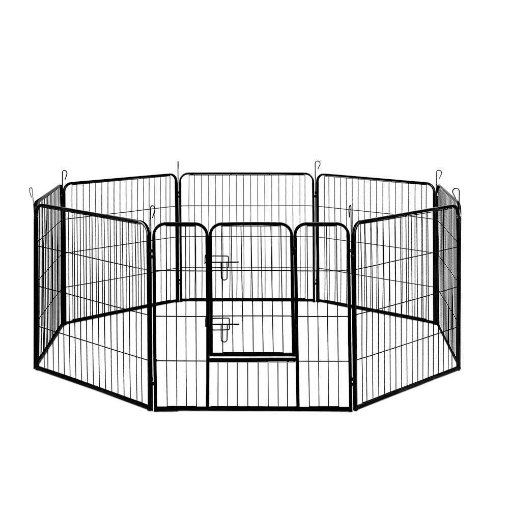 Pet Cage Playpen Dog Playpen 8 Panel Exercise Cage Enclosure Fence 80x80cm