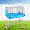 Rabbit Cage Hutch Cages Indoor Hamster Enclosure Carrier Bunny Blue