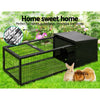 Rabbit Cage Hutch Cages Indoor Outdoor Hamster Enclosure Pet Metal Carrier 122CM Length