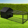 Rabbit Cage Hutch Cages Indoor Outdoor Hamster Enclosure Pet Metal Carrier 162CM Length