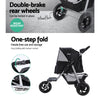 Pet Stroller Dog Carrier Foldable Pram Large Black