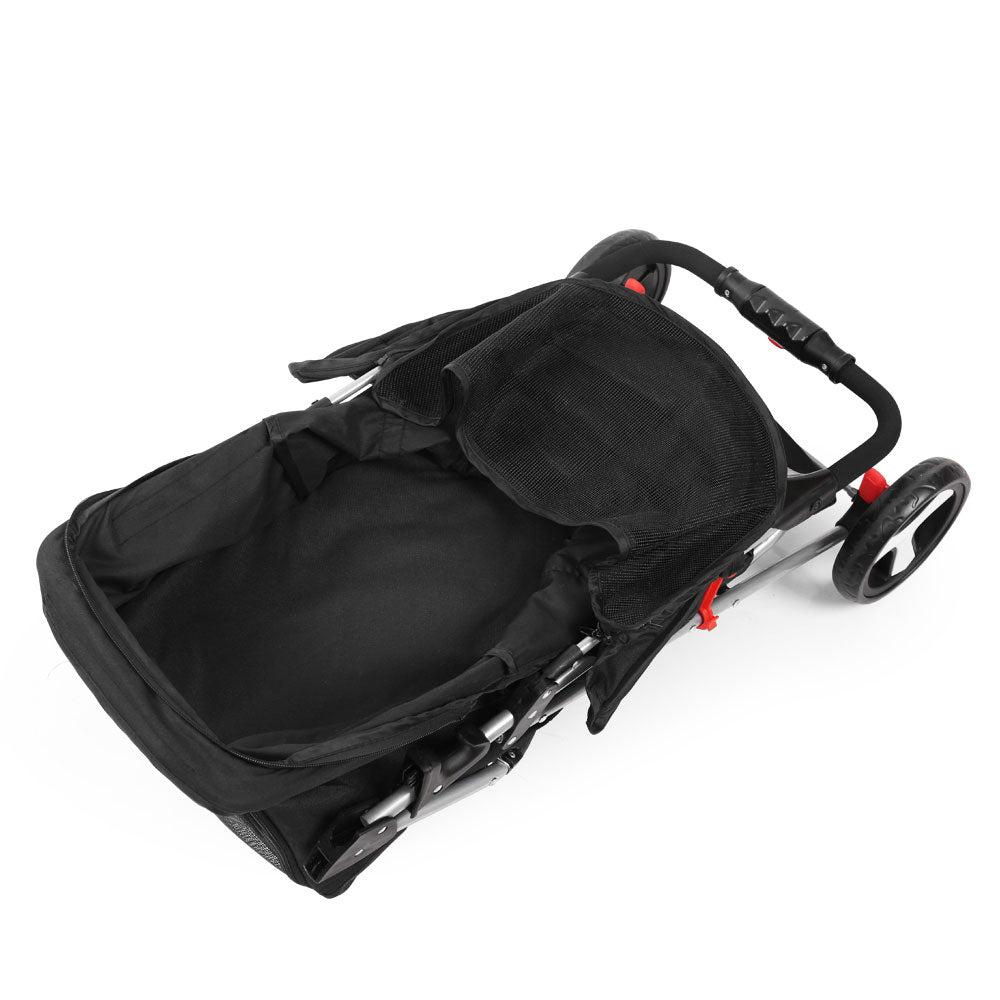 4 Wheel Pet Stroller - Black