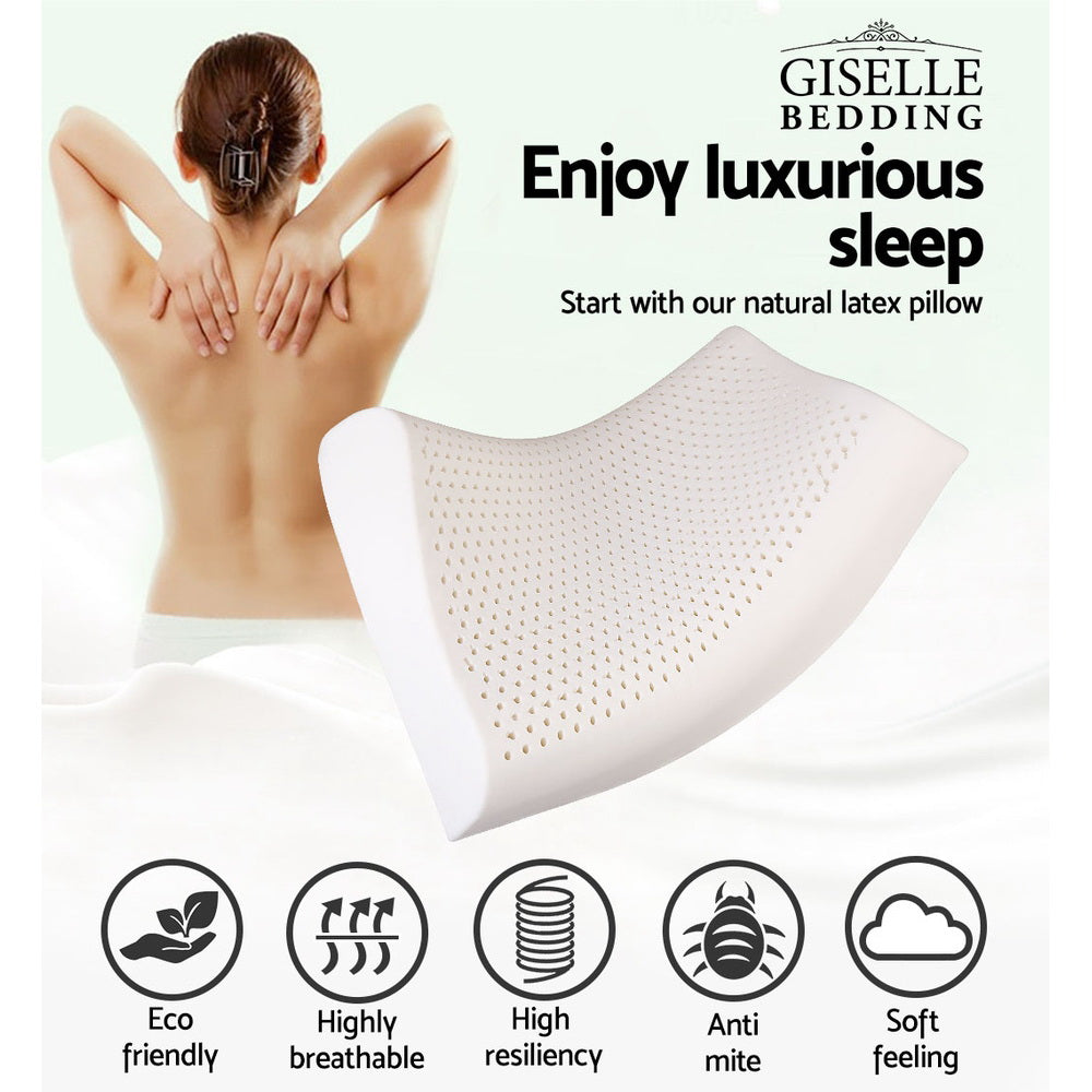 Giselle Bedding Set of 2 Natural Latex Pillow