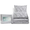 Giselle Cotton Quilt Cover Set King Bed Pinch Diamond Duvet Doona Cover Grey