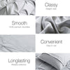 Giselle Bedding Pinch Pleat Diamond Duvet Doona Queen Quilt Cover Set Case Grey