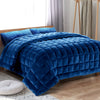 Giselle Bedding Faux Mink Quilt King Size Teal