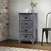 Vintage Bedside Tables Drawers Cabinet 4 Chest of Drawers Grey Nightstand