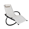 Zero Gravity Portable Foldable Rocking Chair Recliner Lounge - Sand