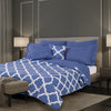 Royal Comfort Bamboo Cooling Reversible 7 Piece Comforter Set Bedspread - Queen - Royal Blue