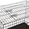 Dog Cage Pet Crate Cat Puppy Metal Cage ABS Tray Foldable Portable Black - 24