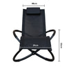 Zero Gravity Portable Foldable Rocking Chair Recliner Lounge - Black