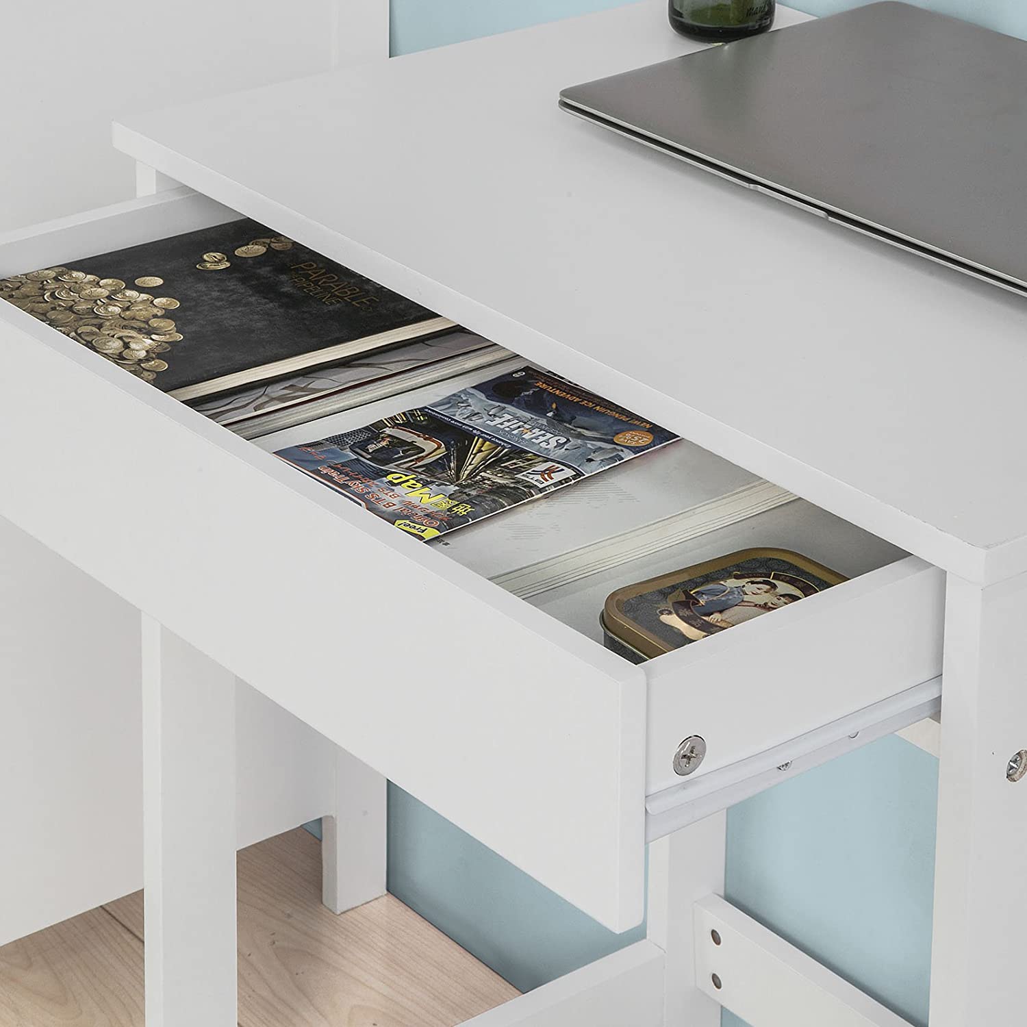 White Computer and Study Desk