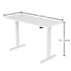 Fortia Sit To Stand Up Standing Desk, 120x60cm, 72-118cm Electric Height Adjustable, 70kg Load, White/White Frame