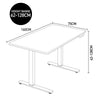 Fortia Sit To Stand Up Standing Desk, 160x75cm, 62-128cm Electric Height Adjustable, Dual Motor, 120kg Load, White Oak Style/White Frame