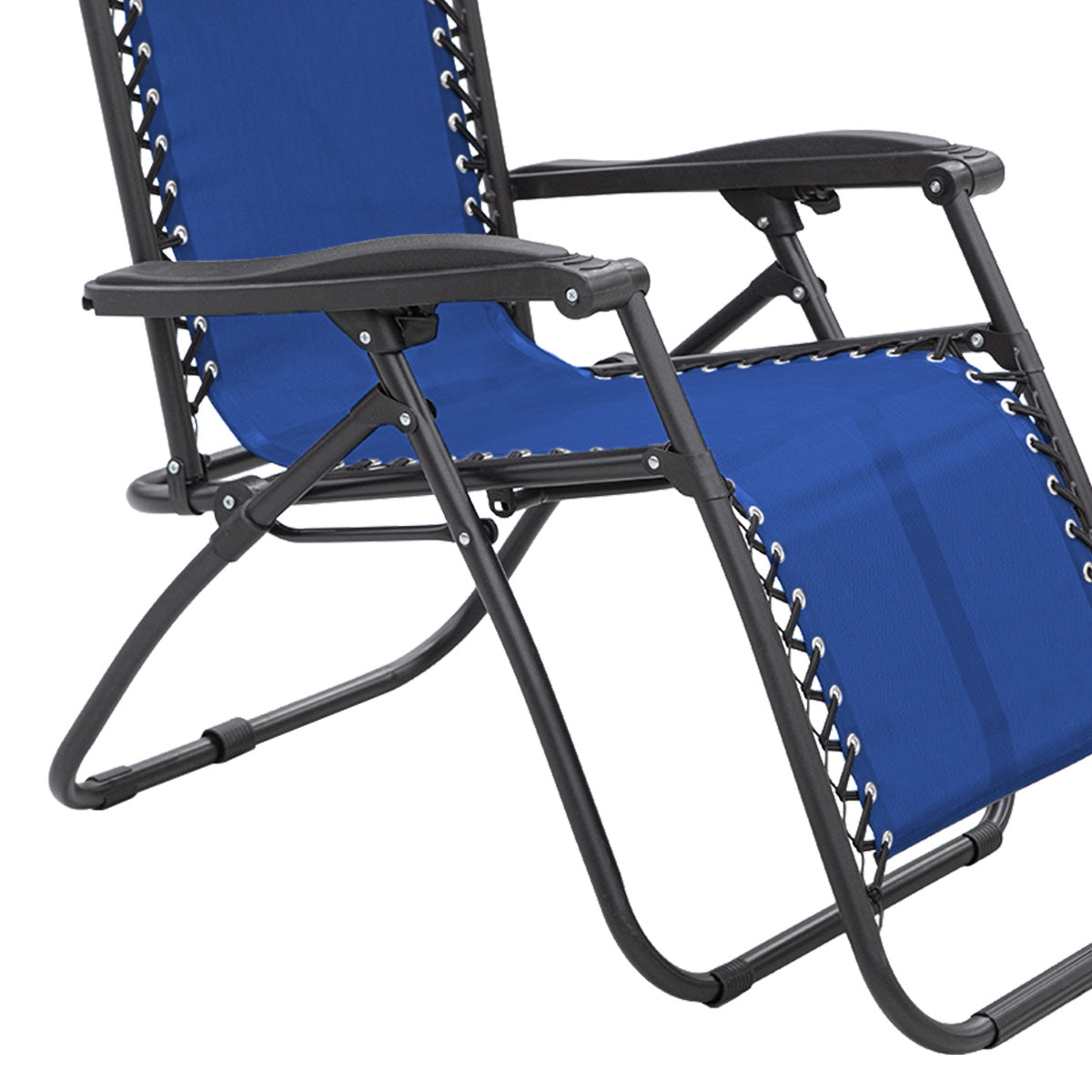 Zero Gravity Reclining Deck Lounge Sun Beach Chair Outdoor Folding Camping - Grey