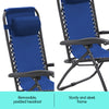 Zero Gravity Reclining Deck Lounge Sun Beach Chair Outdoor Folding Camping - Grey