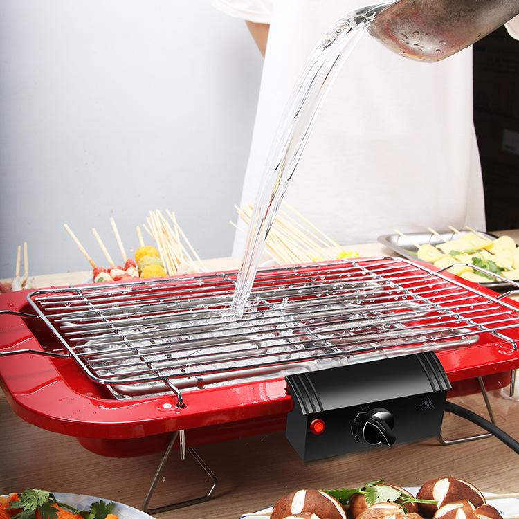 Portable Electric BBQ Grill Teppanyaki Smokeless Barbeque Pan Hot Plate Table Black